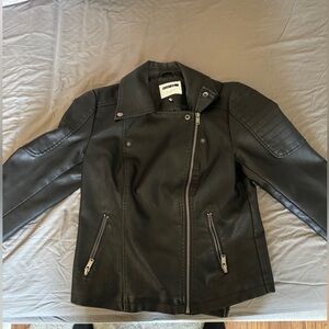 Noisy May Black Leather Jacket
